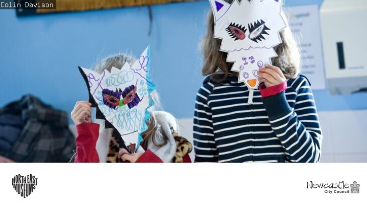 Mythical creature mask making, Segedunum, Wallsend
