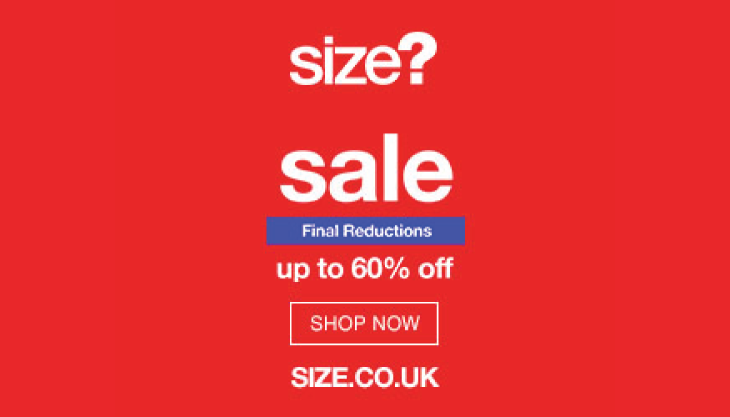 Up to 60% off with Size.co.uk