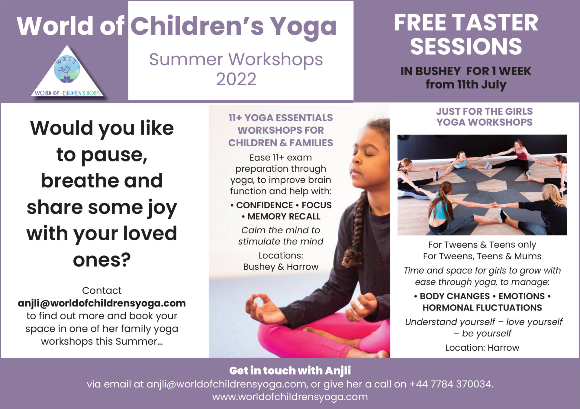 World of Children’s Yoga Summer Workshops