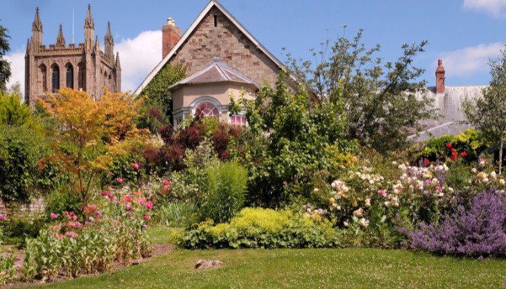 Hereford Cathedral Flowers Garden