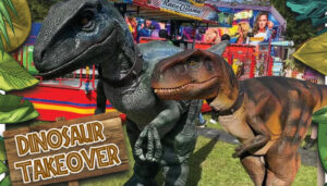 Meet dinosaurs at Poole Funfair Sanford