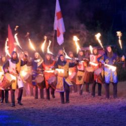 Fire drummers at Kynren
