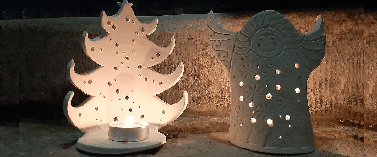 Make a Clay Angel or Christmas Tree Tea Light Holder with Lynne Heaton