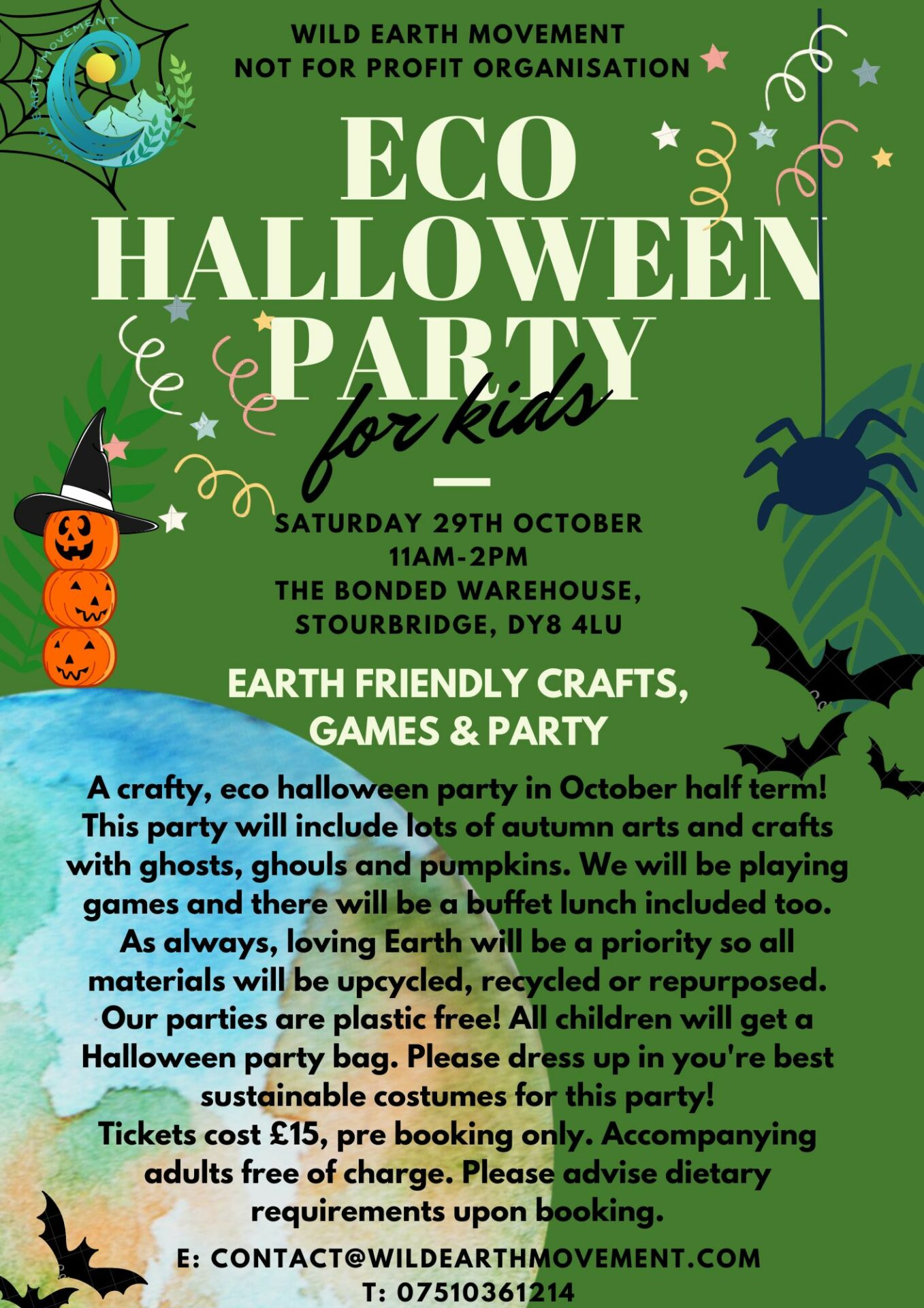 Halloween eco crafts and party for kids