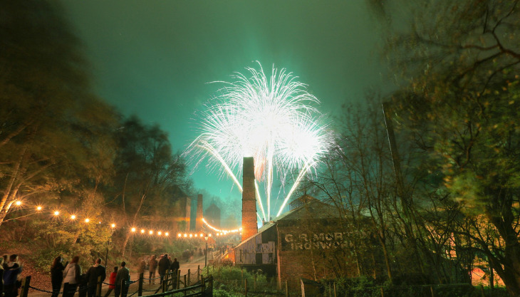 Fireworks at Blists Hill Victorian Town at Ironbridge