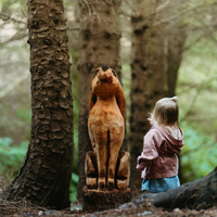 Animal sculpture at High Force Waterfall 