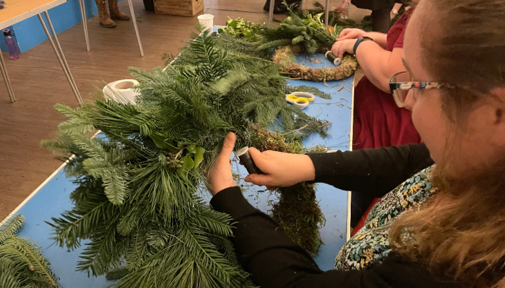 Diverse Abilities Wreath MakingChristmas Wreat