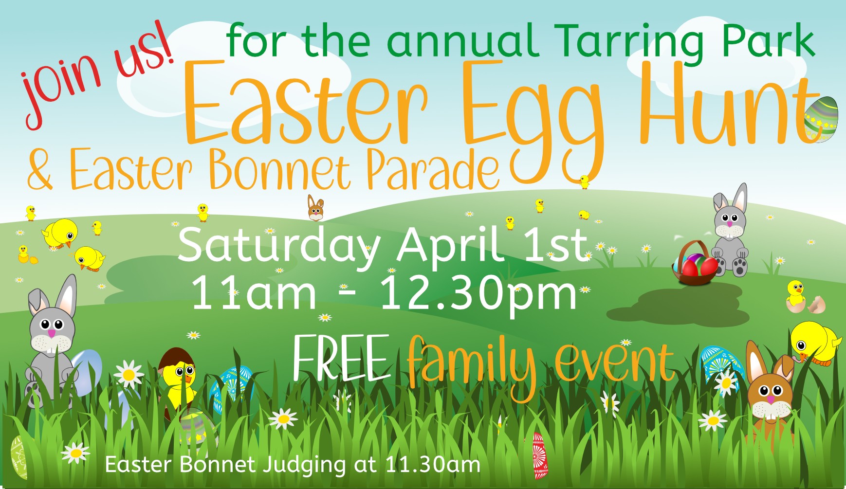 Tarring Park Easter Egg Hunt and Easter Bonnet Parade