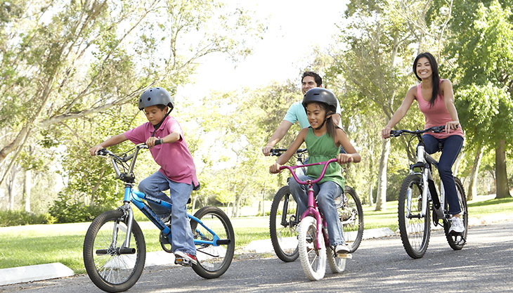 Family store on bikes