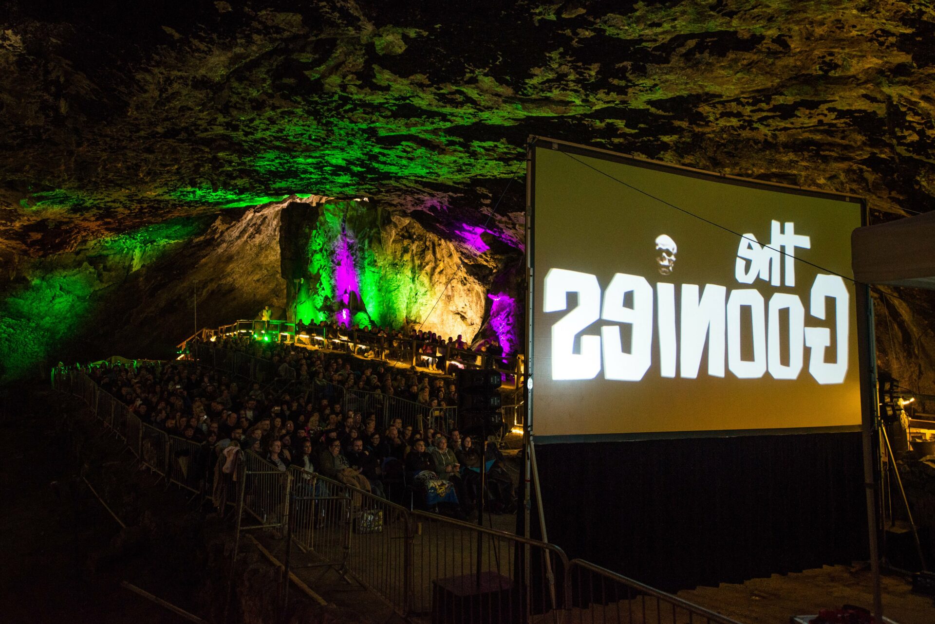 The Village Screen Pop up Cinema (Peak Cavern)