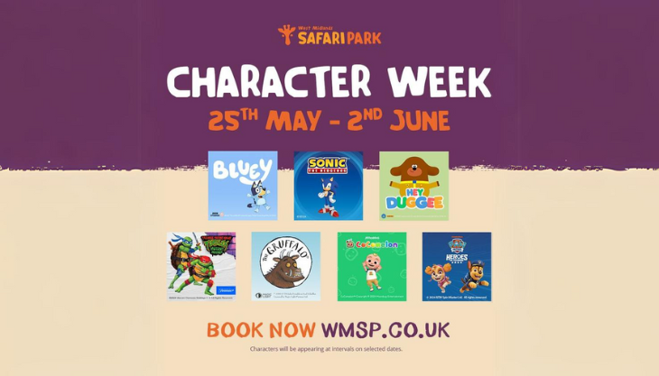 Character Week at the Safari Park this May Half Term!
