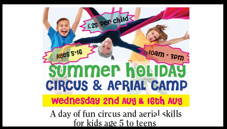 Addictive Fitness-  Win a place for two children to attend a Summer Circus and Aerial Workshop 2nd or 16th August !