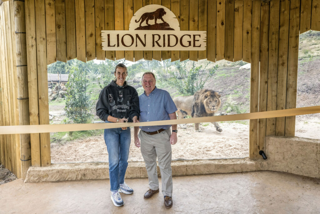 New Lion Habitat at WMSP. Opened by Lioness Jill Scott