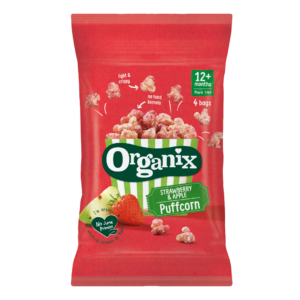 Organix Snacks - Strawberry and Apple Puffcorn