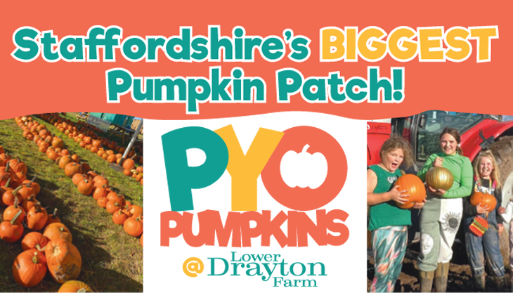 Get 10% off at PYO Pumpkins at Lower Drayton Farm with code RWPYO