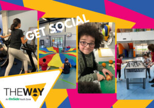 The Way Youth Zone with the words 'Get Social' and photos of activities.