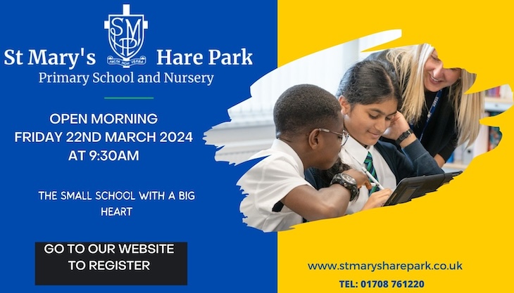 St Mary’s Hare Park Primary School – Open Morning
