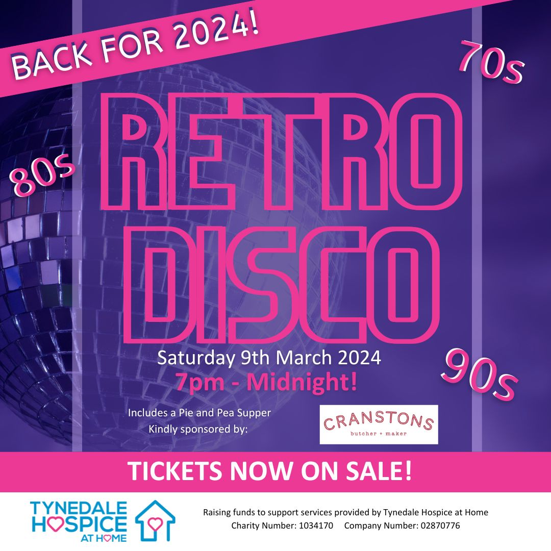 Tynedale Hospice at Home Retro Disco (fundraising event)