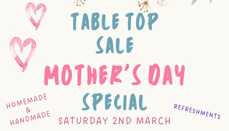 Mother’s Day Table Top Sale in Rainham