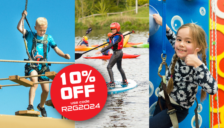 SAVE 10% at Tees Active’s on Adventure Activities!