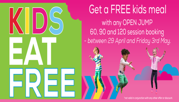 Rush Trampoline Park Birmingham- Kids eat free offer