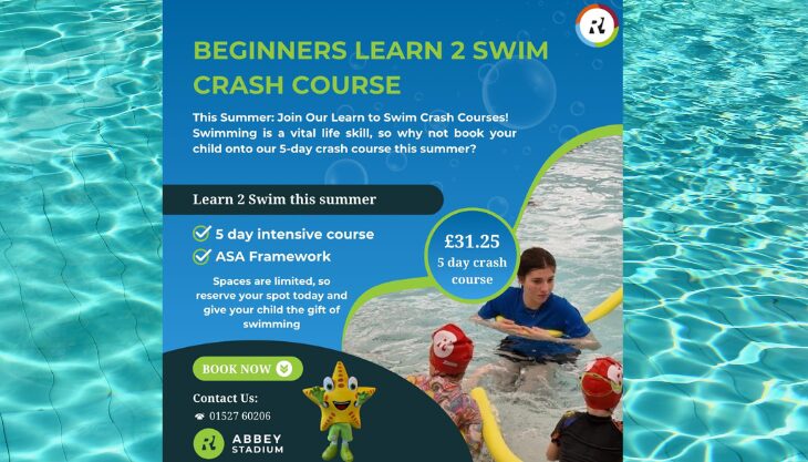 Learn 2 swim beginners crash courses at Abbey Stadium Redditch