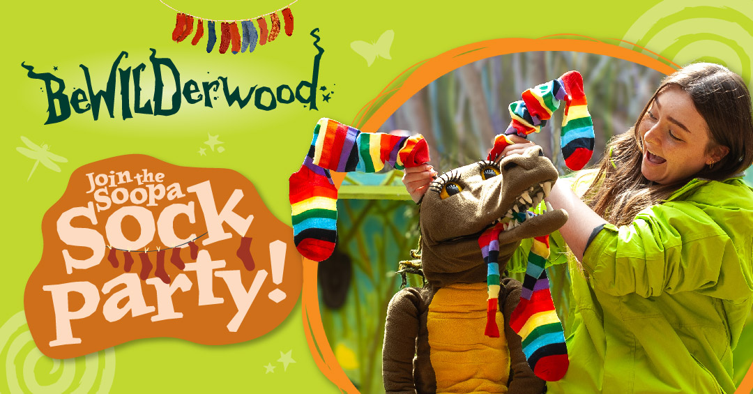Join the Soopa Sock Party at BeWILDerwood this May Half Term