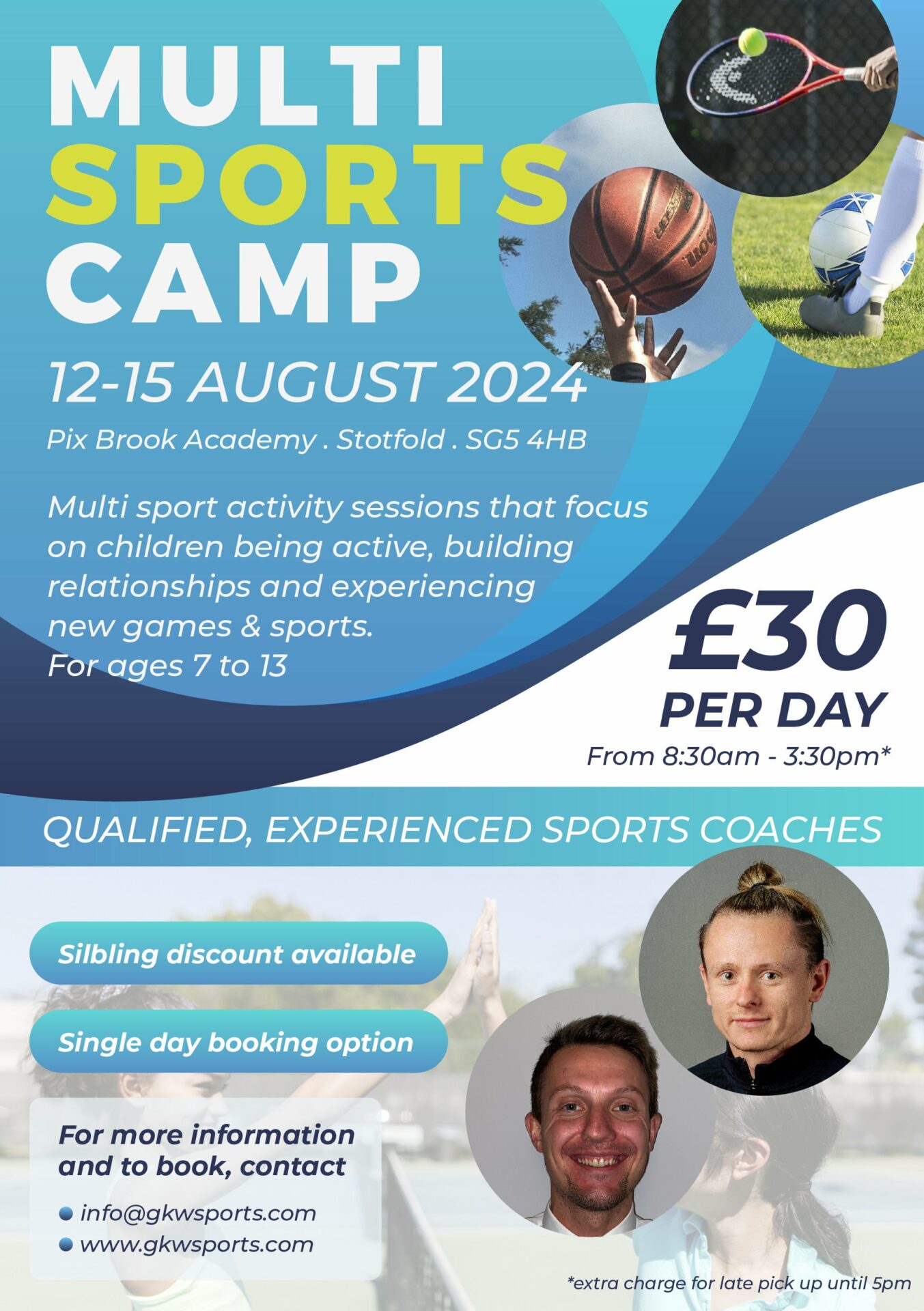 Summer Multi Sport Camp @ Pix Brook Academy, Stotfold ( Herts/Beds border)