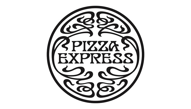 Pizza Express Logo, Back On White, For East Grinstead Opening After Remodel