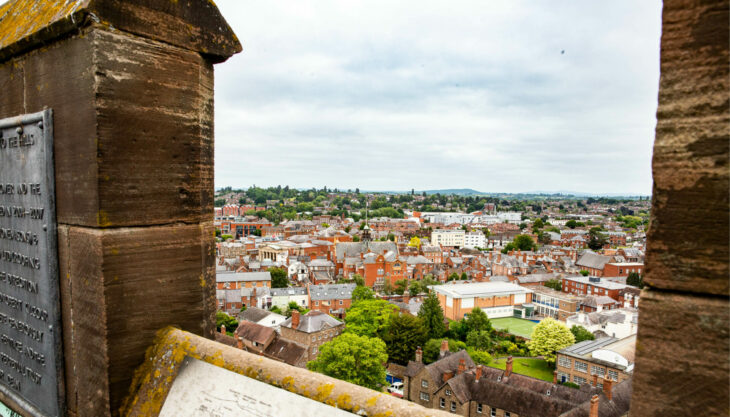 Tower Tours View From Tower At Hereford Cathedral