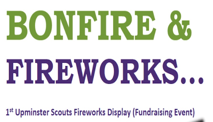 Bonfire & Fireworks Fundraiser for 1st Upminster