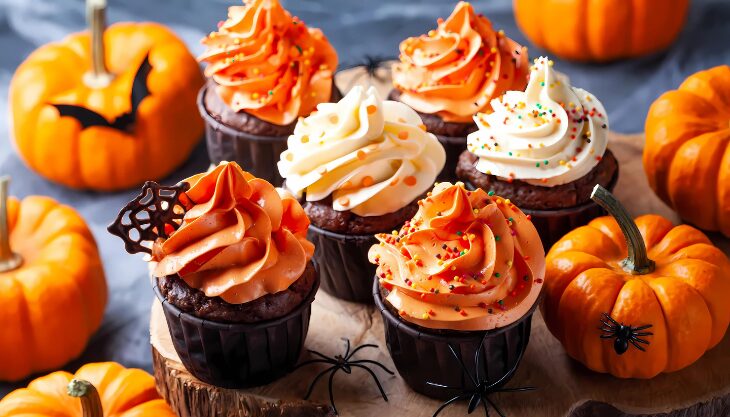 Halloween cupcake decorating