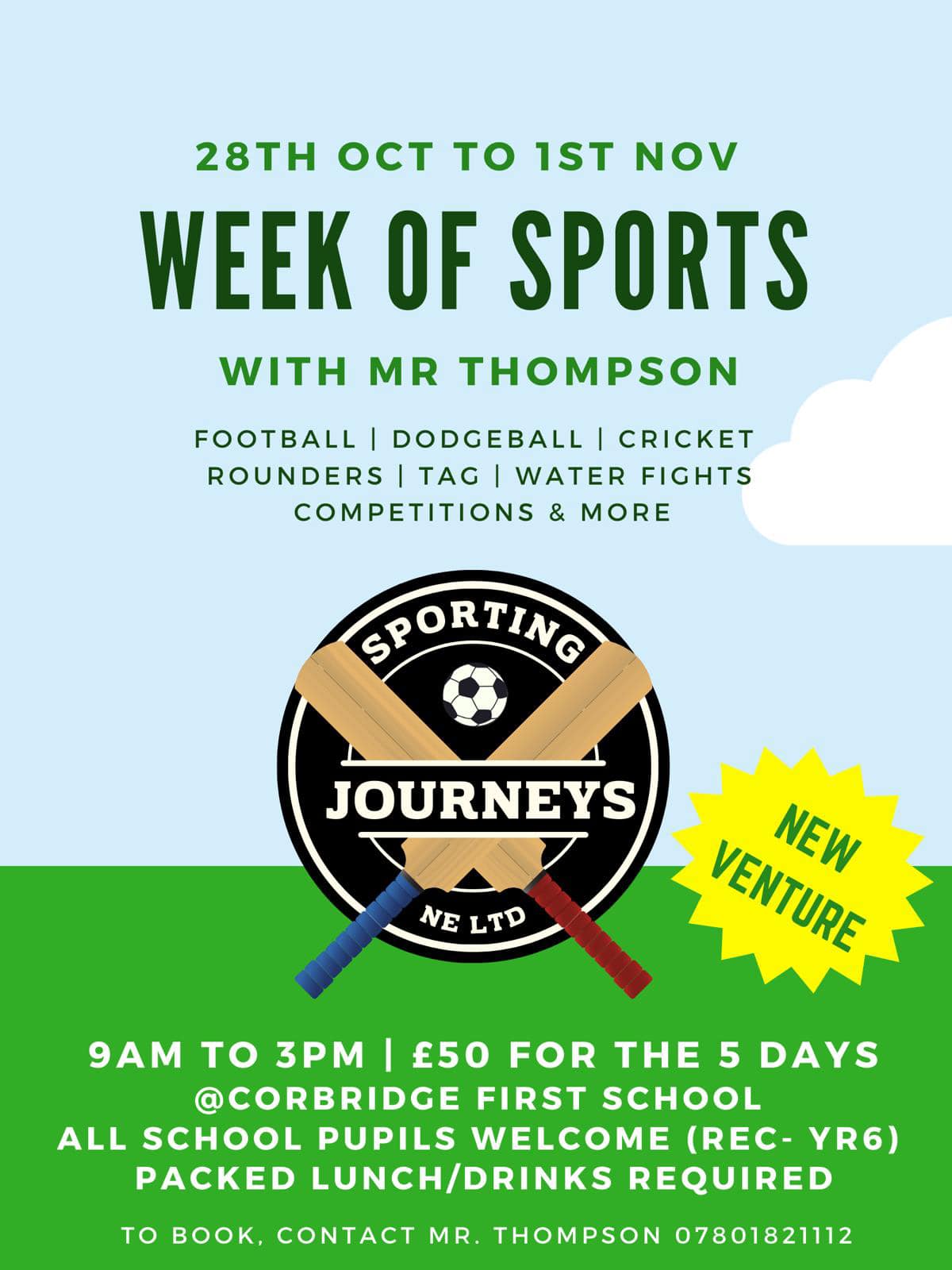 Sporting Journeys Week of Sports Camp – Oct Half Term