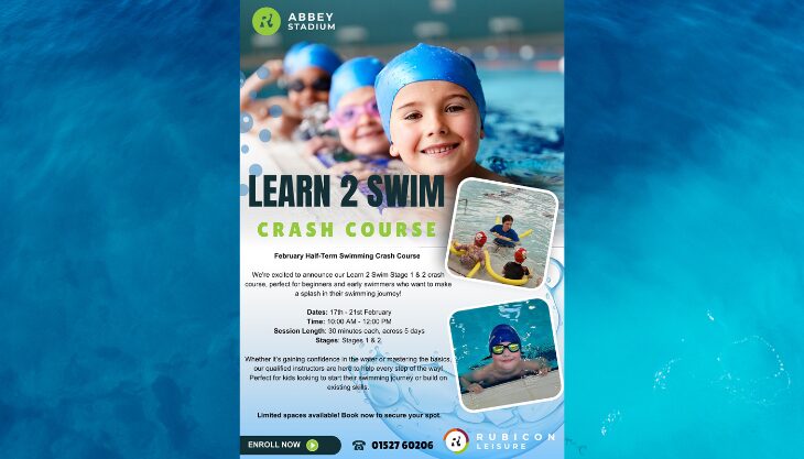 Learn 2 swim beginners crash courses at Abbey Stadium Redditch