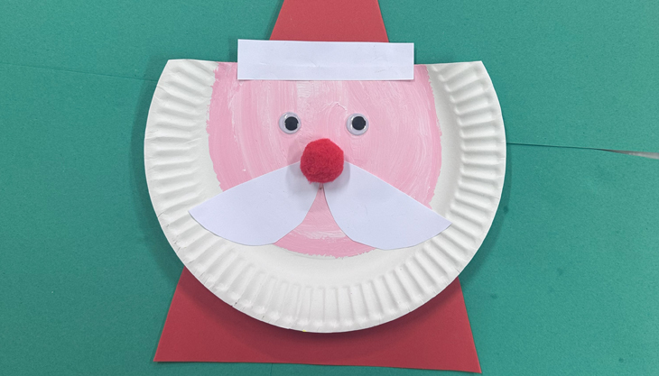 Paper Plate Santas at the New Art Gallery Walsall