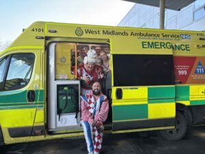 Panto cast in ambulance at Hereford hospital