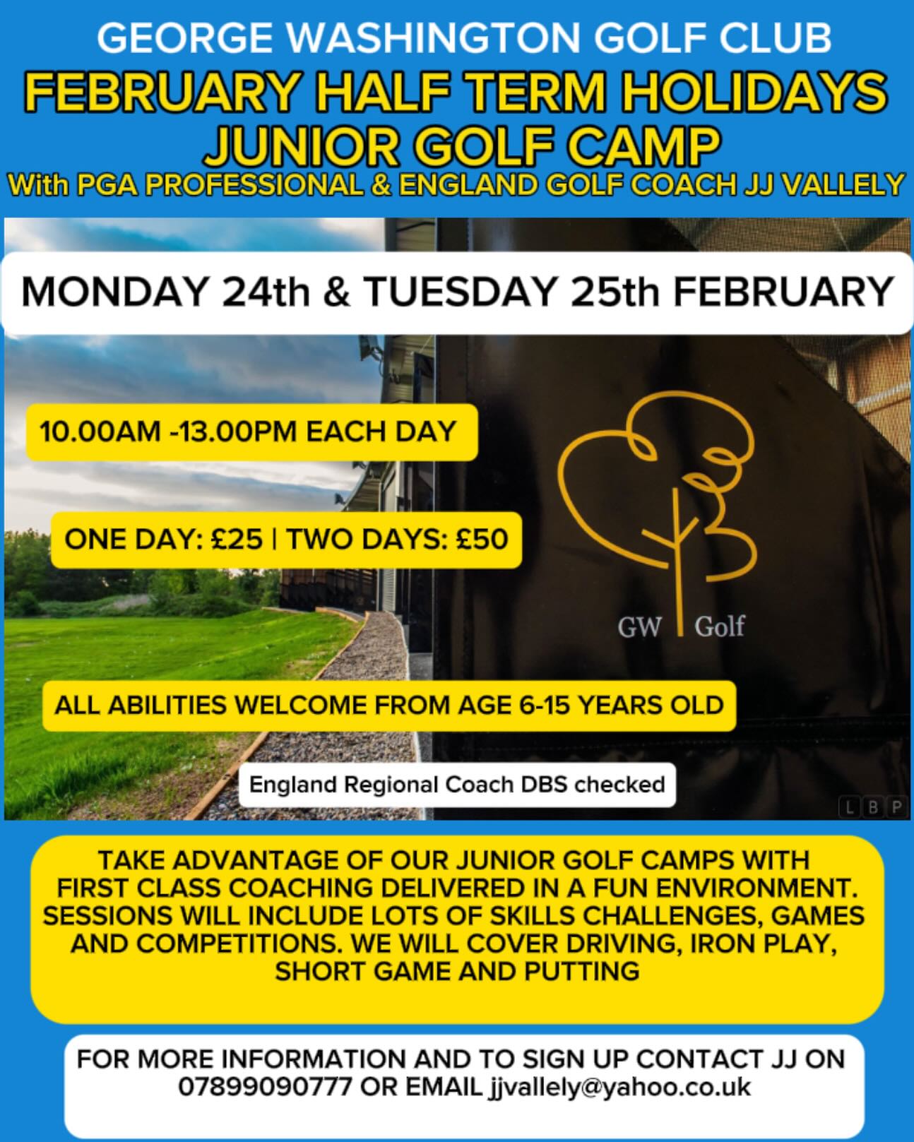 Junior Golf Camps with PGA Professional JJ Vallely