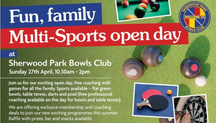 Multi Sports Open Day at Sherwood Park Bowls Club