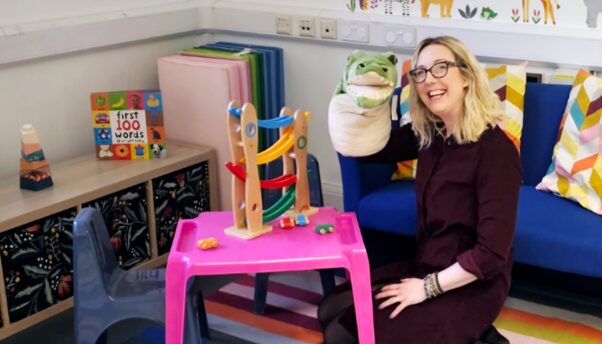 Sprinkle of Salt Speech & Language Therapy Lucy with toys