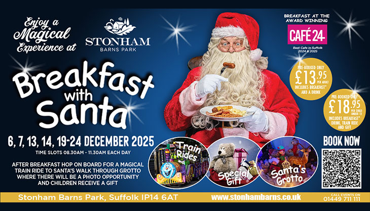 Breakfast with Santa at Stonham Barns