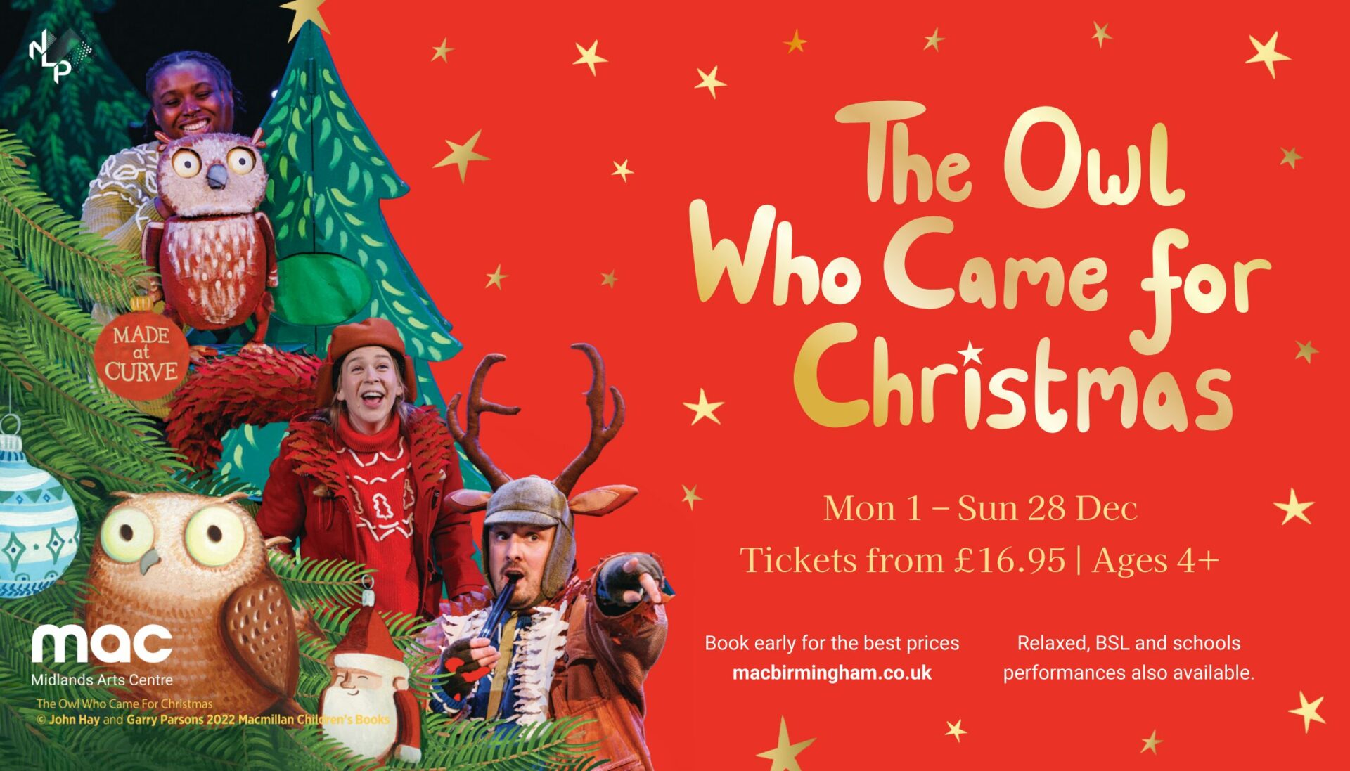The Owl Who Came for Christmas at Midlands Arts Centre