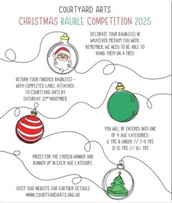 Courtyard Arts festive Bauble Design Competition