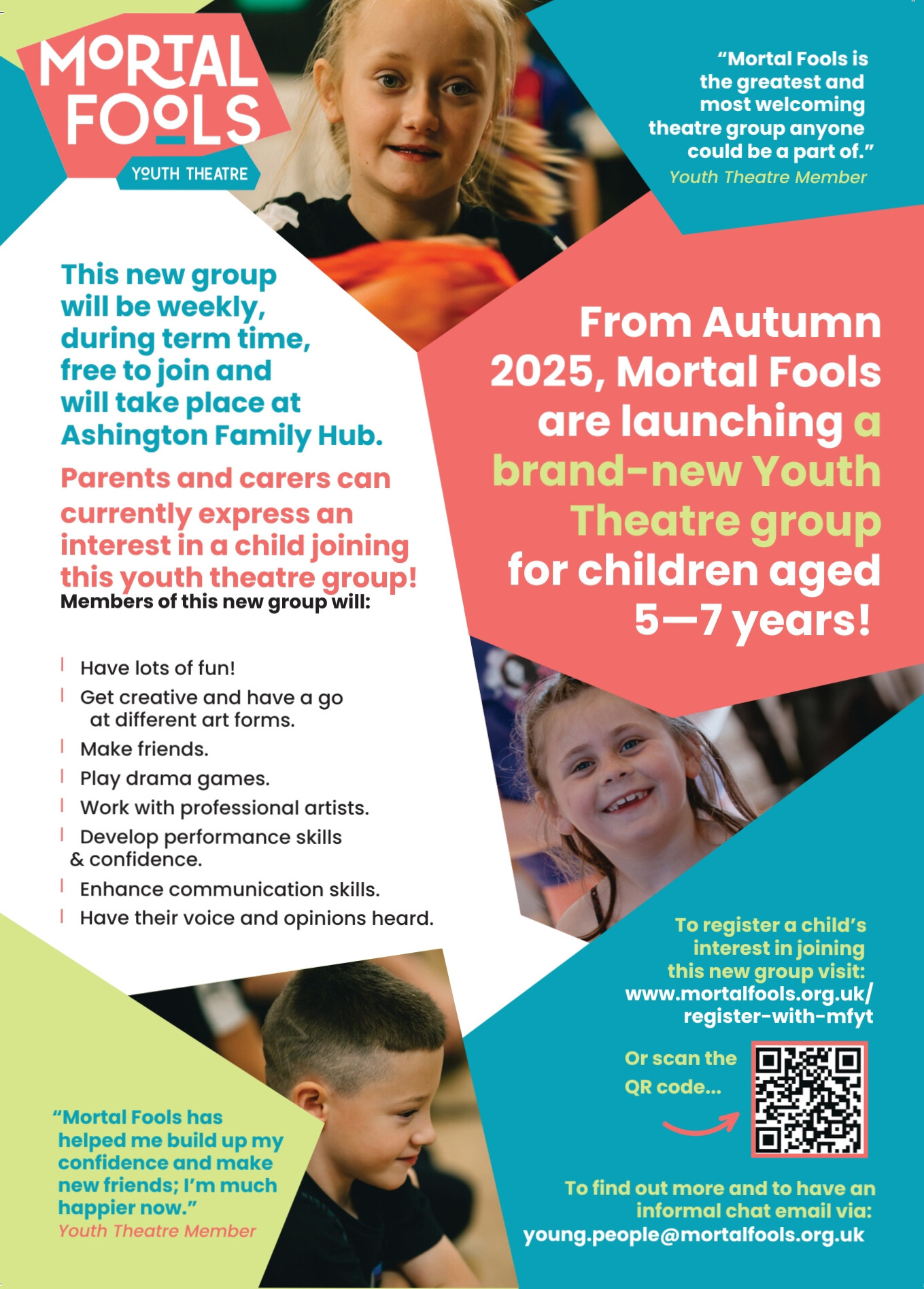 Mortal Fools Youth Theatre Ashington