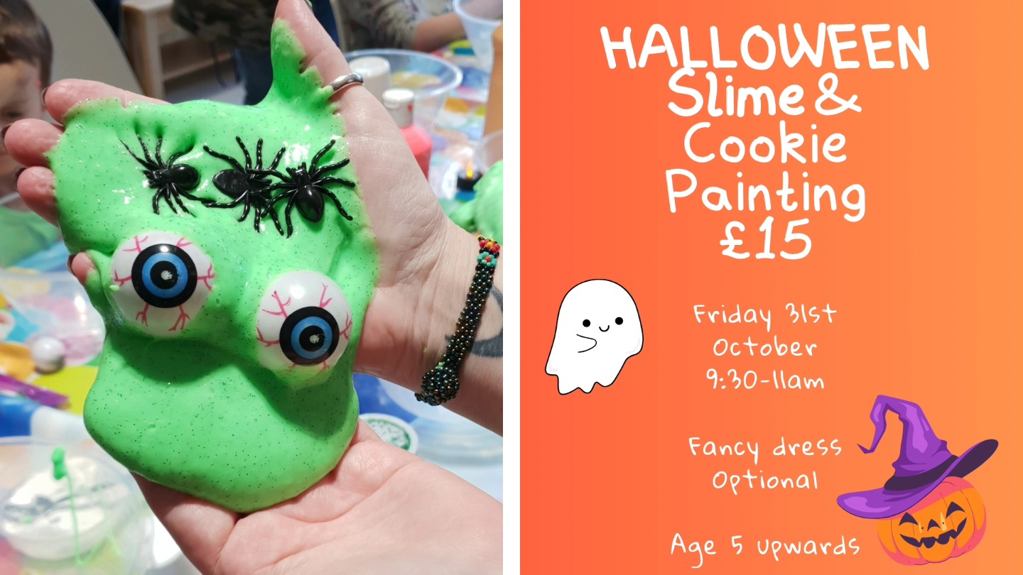 HALLOWEEN SLIME AND COOKIE PAINTING in Droitwich Spa