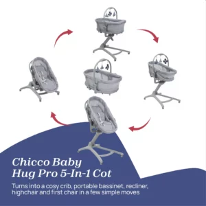chicco 5 in 1 cot baby gadget feature