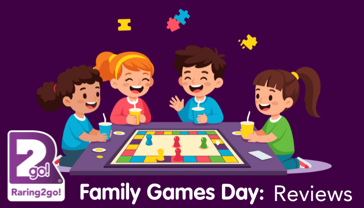 Raring2go! Family Games Day. Game Reviews (cartoon Image Of Kids Playing A Board Game)