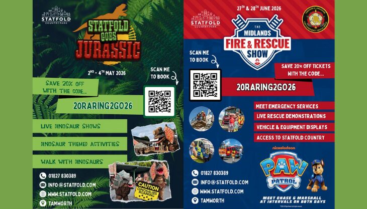 Spring 2026 family events at Statfold Country Park