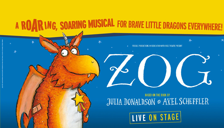 Graphic Showing Image For Zog By Julia Donaldson And Axel Sheffler Coming To Rose Theatre Kingston This May Half Term
