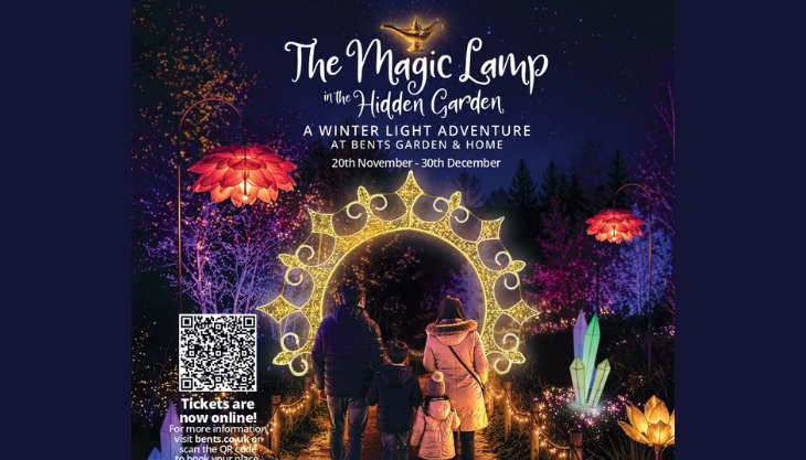 The Magic Lamp in the Hidden Garden – Winter Light Trail, Bents