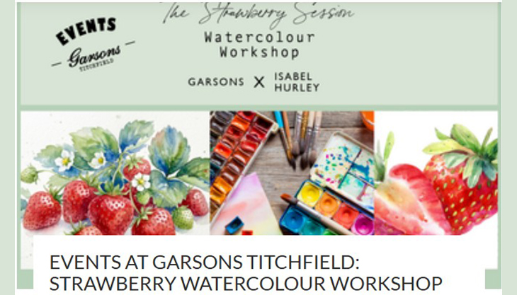 Garsons Titchfield: Strawberry Watercolour Workshop